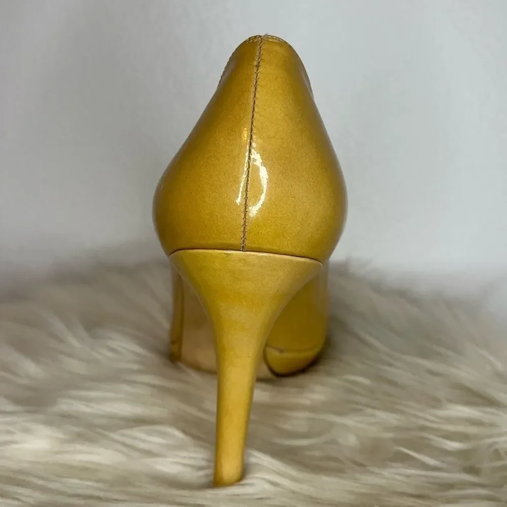 Stuart Weitzman Yellow Patent Leather Pumps​​​ - Picture 5 of 16
